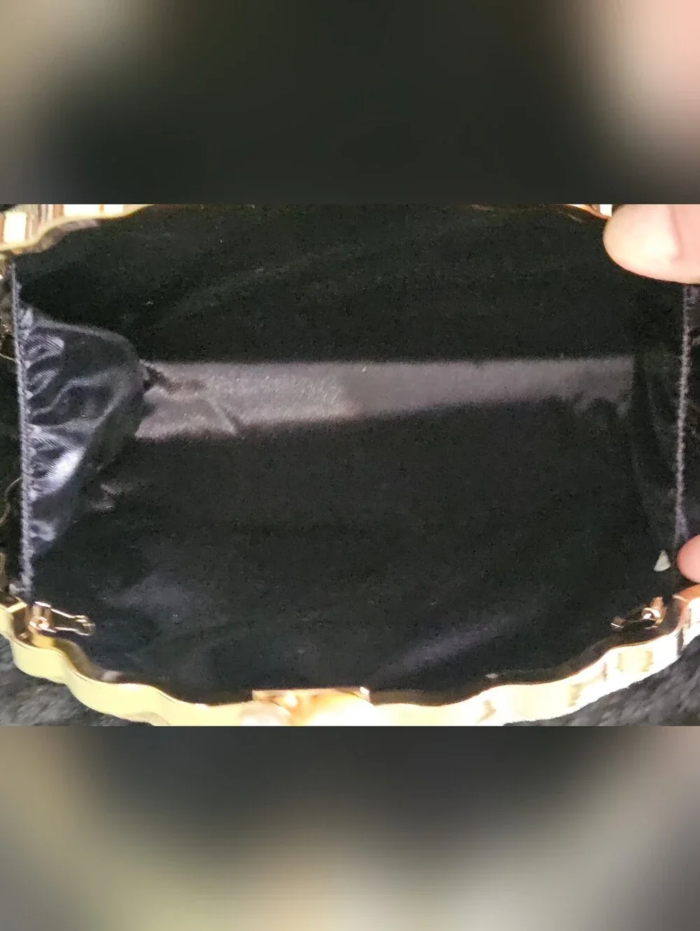 Ritzy NWOT Seashell Pearl Clutch/Bag in Gold